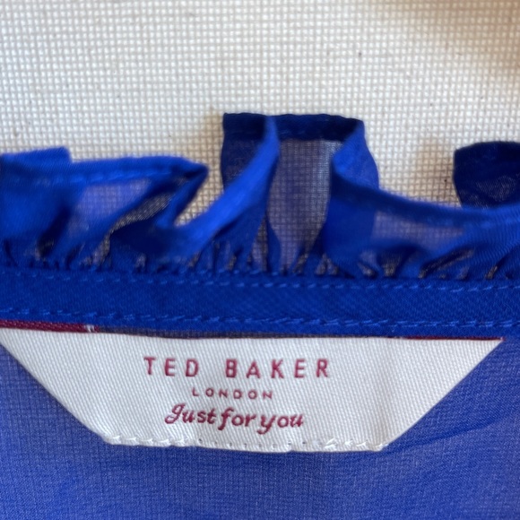 Ted Baker Just For You Gorgeous Royal Blue Tank Blouse Sz Small - Picture 3 of 4
